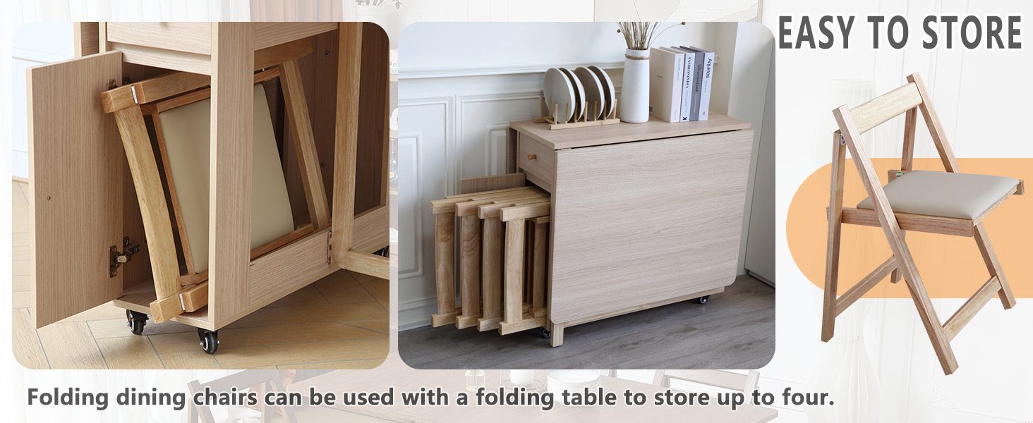 Folding Dining Chairs with Padded Seat Lightweight sillas para Fiestas