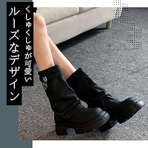 Amazon | [ALVEIN] レディース シャーリング ロングブーツ