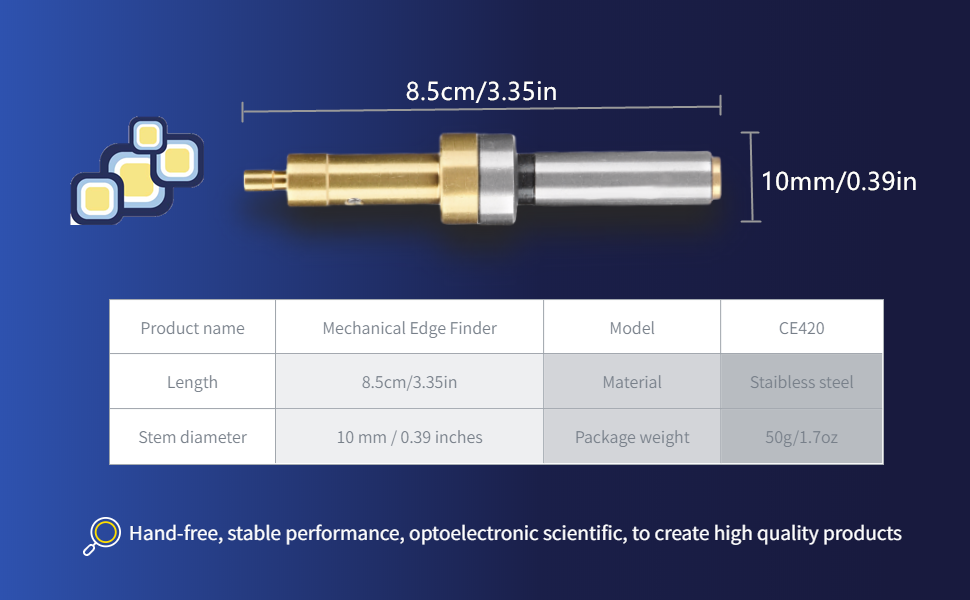 Déstockage Détecteur De Bords Mécanique Non Magnétique Pour Tour CNC Fraiseuse Outil De Machine De Fraisage De Tour, CE420 10mm 13 recherche de bord mécanique