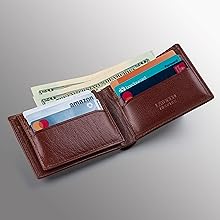 Amazon.com: Brown Premium Leather Wallet for Men with Flip