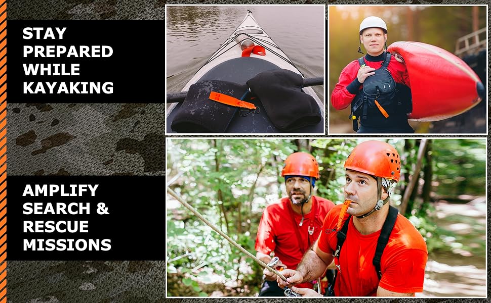 Carry the whistle with you while kayaking, sailing, and use it during search and rescue missions