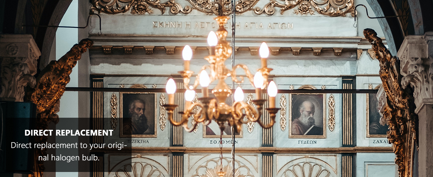 Belns Melns Classic E14 Halogen Candle Bulb 28W Dimmable, Small Edison