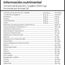 tabla nutricional