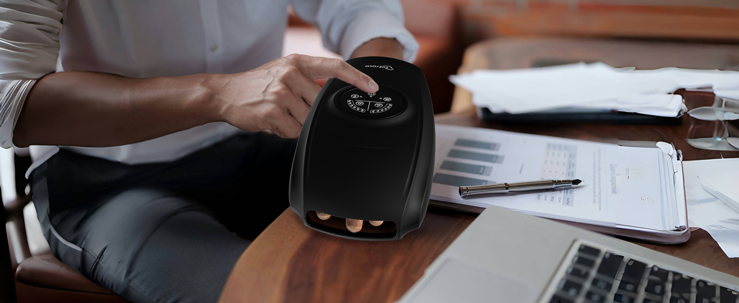 Cordless Hand Massager with Heat and Compression for Arthralgia and Carpal Tunnel Pain Relif cotsoco