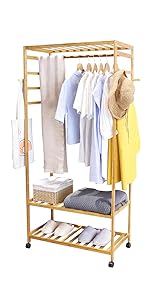 Stand Appendiabiti Da Terra Appendiabiti Con 2 Ripiani Appendiabiti Attaccapanni Ingresso In Bambu Servo Muto Da Camera Soggiorno 20 porte manteqaux
