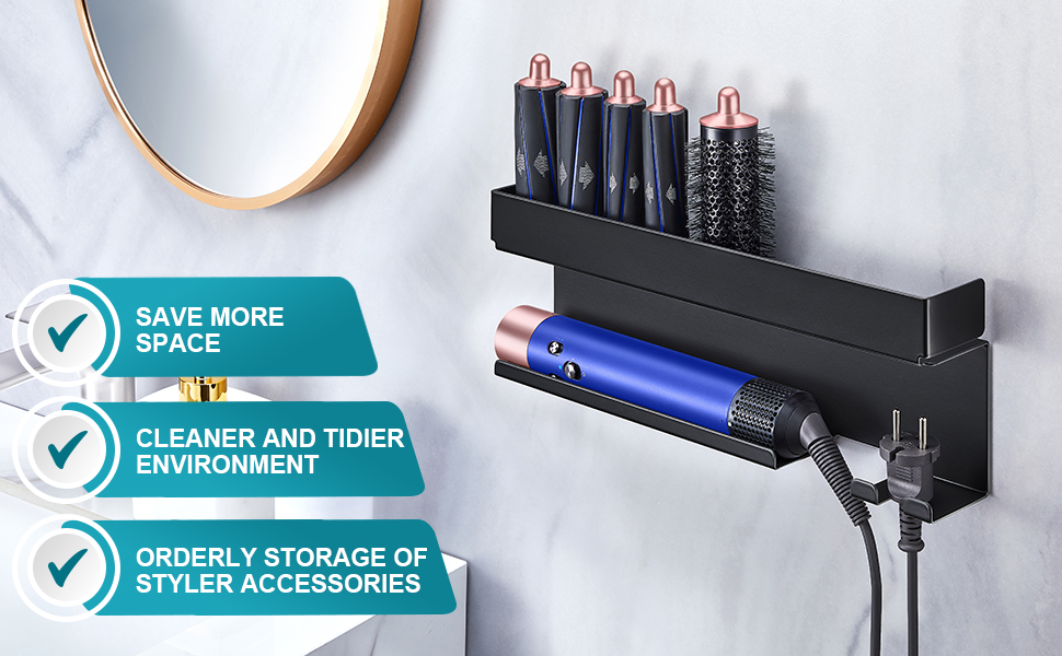 Hair Tool Organizer Wall Mount