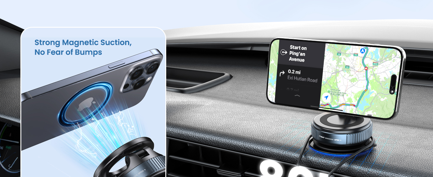 vacuum magnetic phone holder