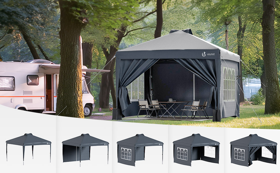 Gazebo pop up grey
