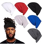 Leeven 6 Pieces Dreadlocks Tube Sock Wide Elastic Headband Loc Cap Long Hair Dread Loc Cap Long B...