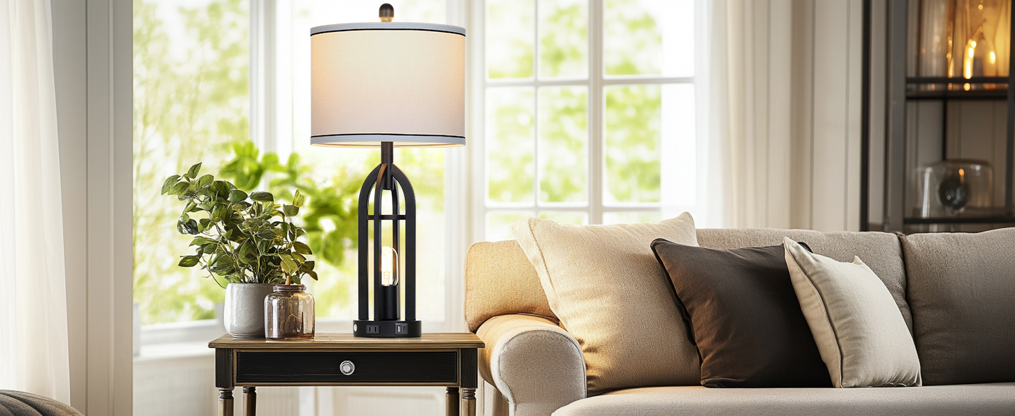  black table lamp