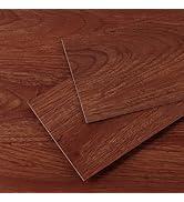 Yun-aeon Reddish Brown Peel and Stick Floor Tiles 12-Pack 18 Sq Ft Stripe Self Adhesive Wood Grai...