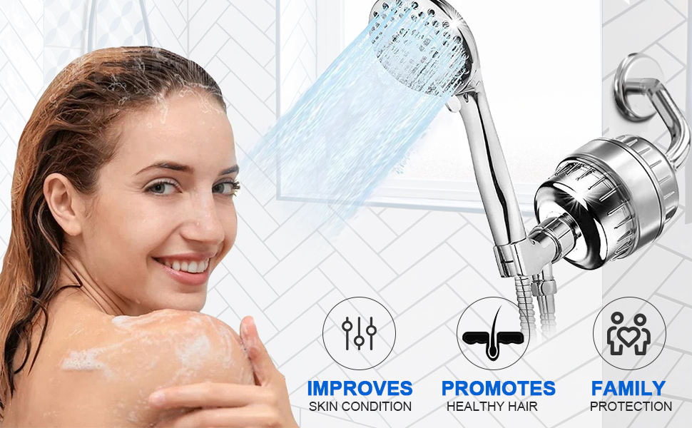 15 Stage Shower Head Filter,Hard Water Softener Filter,High Output