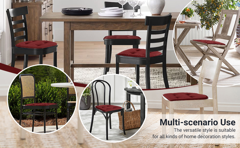 Cozyide UShaped Chair Cushions for Dining Chairs 4 Pack