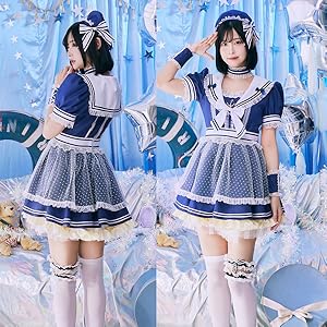 Malymoon マリンセーラーコスチューム 即日発送】マリンセーラーコスチューム《ハロウィンコスプレ5点