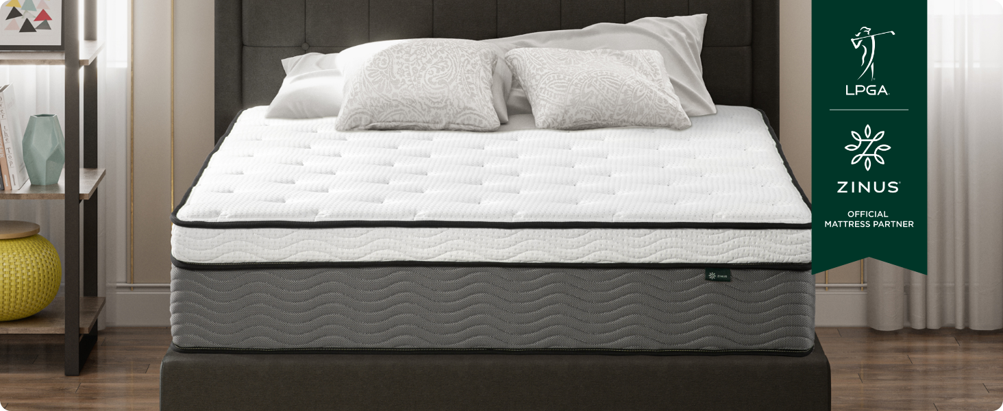 ZINUS 12 Inch Support Plus Pocket Spring Hybrid Mattress