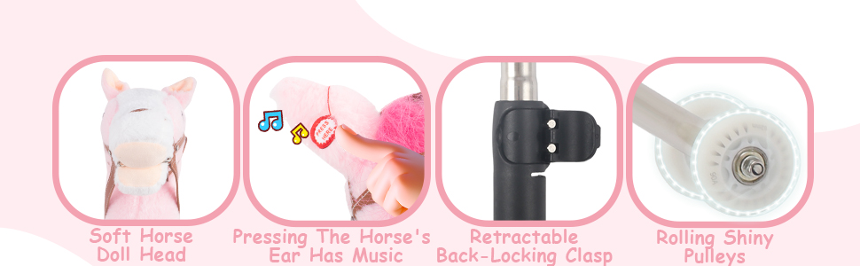 stick horse for kids 3-6 ride on horse toy hstick stick horses for kids 3 to 12