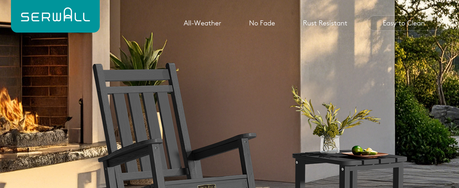 oversized rocking chair black