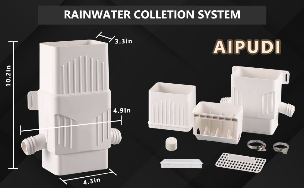AIPUDI Rain Barrel Diverter, Rainwater Collection System