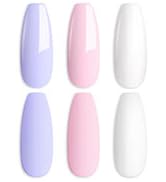 Shining She UV Nagellack Pastell,6 Farben Bright Summer Milchweiß Hellblau Zart Grün Hellrosa Hel...