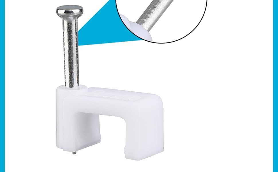 8mm Square Nailin Cable Clips Carbon Steel Nails Cable