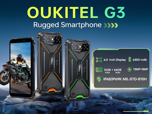 Amazon.com: OUKITEL G3 Rugged Smartphone Unlocked 2025, 6