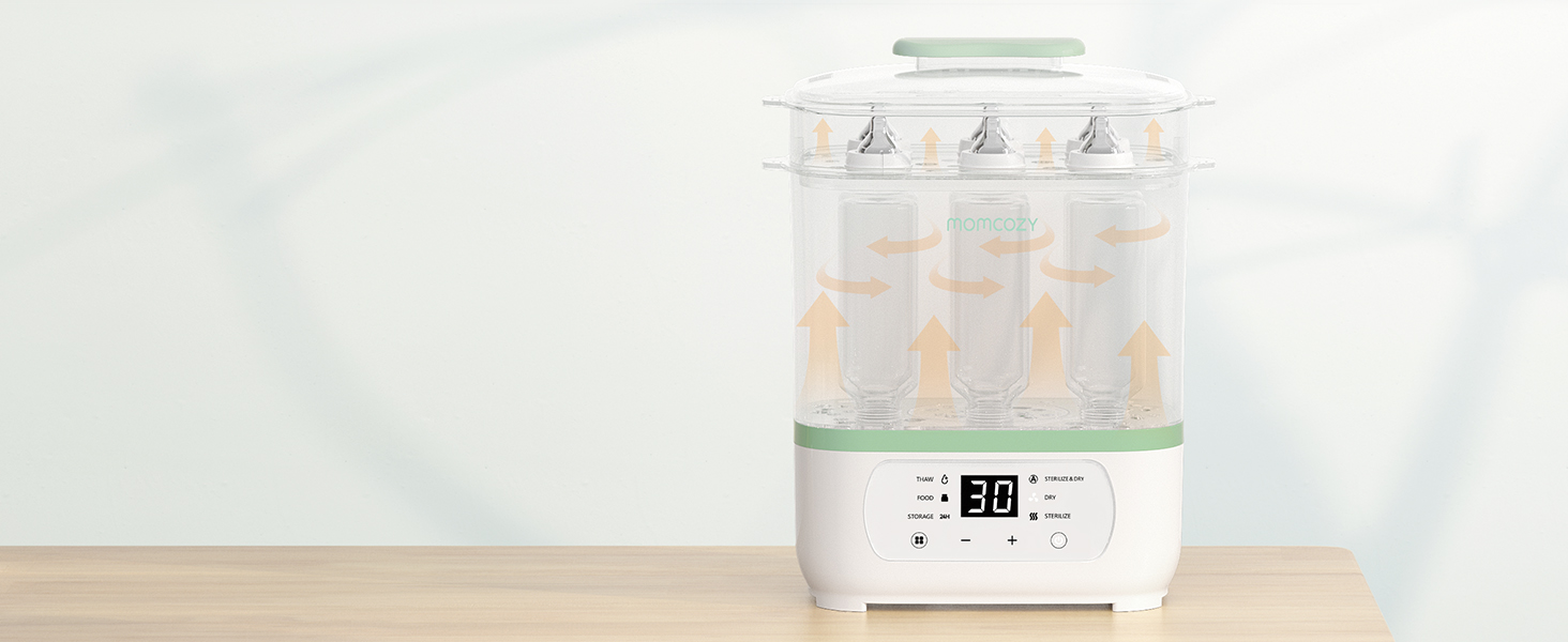 Weißes Arbeitsplatten-Küchengerät mit durchsichtigen Kunststoffbehältern und digitalem Anzeigefeld, das wie ein Dampfgarer oder ein Kochsystem aussieht.