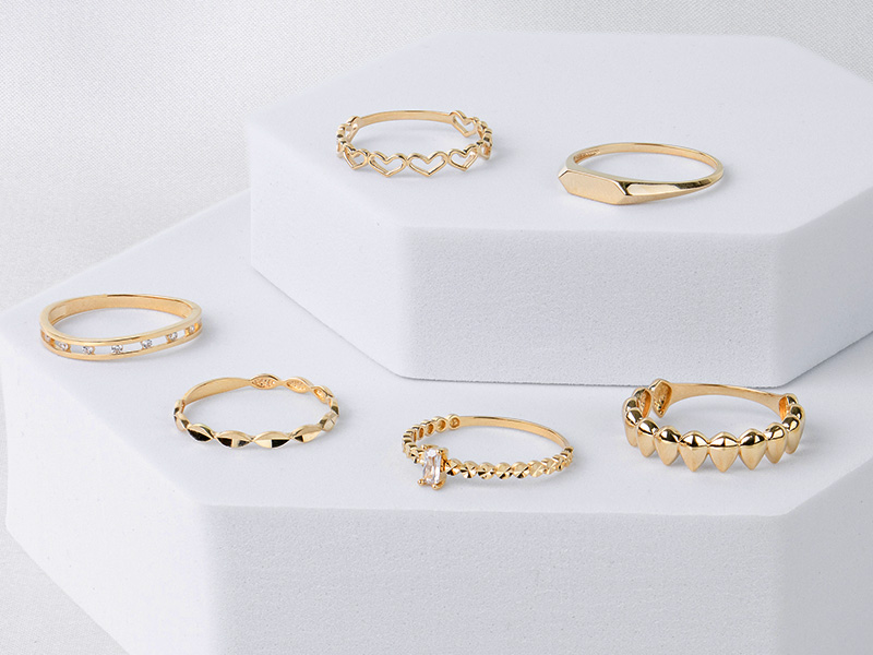 Amazon.com: MAX + STONE Genuine 14K Solid Gold Rings For