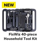 HOTO 40-Piece Tool Kit, Household Essentials tool set w/Smart Electric Screwdriver (LED, 3 Torque...