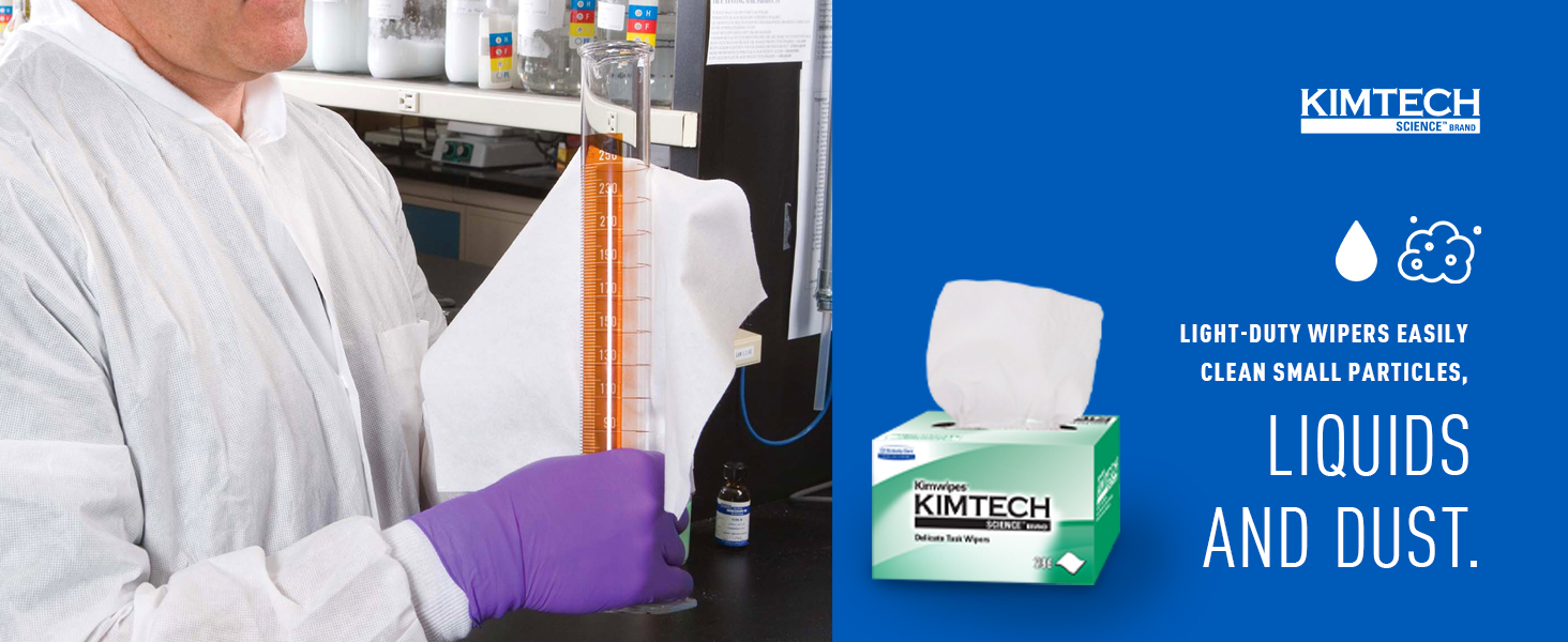 KIMTECH 34155 Kimwipes Delicate Task Kimtech Science Wipers, White, 1