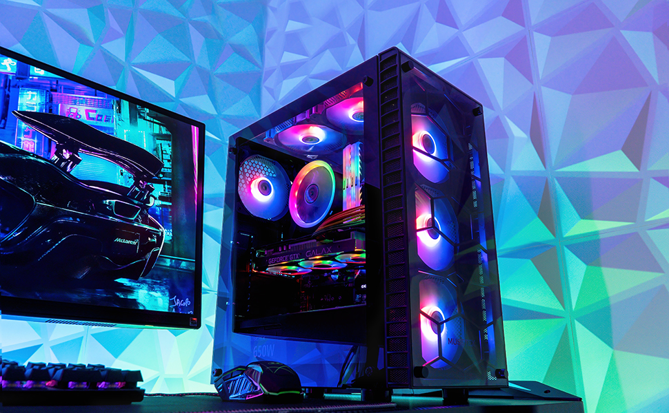 Amazon.com: MUSETEX 6pcs ARGB Fans Pre-Installed, USB 3.0 Tempered