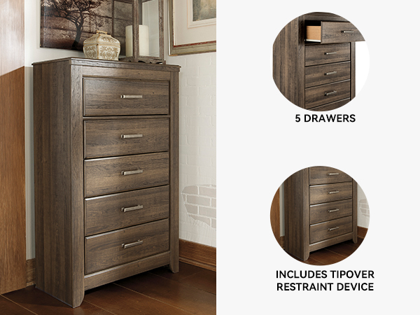 Amazon.com: Signature Design by Ashley Juararo Rustic 5 Drawer Amazon.com: Signature Design by Ashley Juararo Rustic 5 Drawer