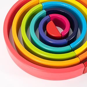 rainbow stacing blocks