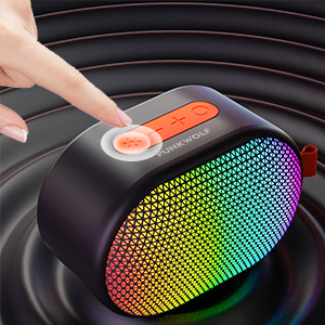 Wireless Portable Speaker with RGB Lights, Compact Size, Dual Pairing, HD Sound