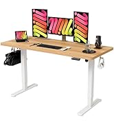 Monomi 55 Inch Electric Standing Desk, Height Adjustable Sit Stand Up, Work Home Office Computer ...
