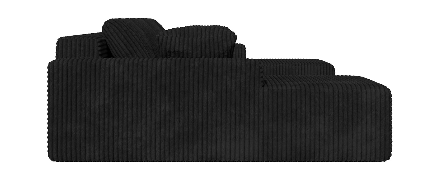 cloud boneless couch sectional black