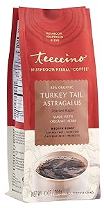 Teeccino Turkey Tail Astragalus all purpose grind herbal coffee