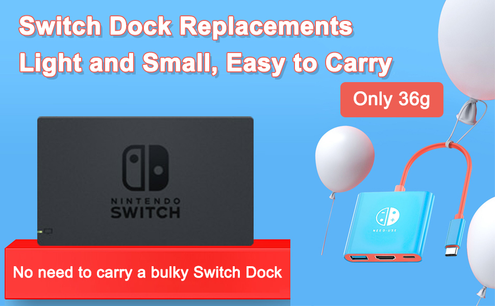 Dnkeaur Switch Dock for Nintendo Switch & OLED, Nintendo Switch Docking