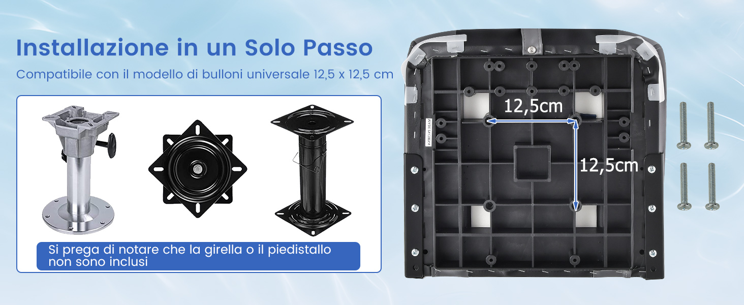 Schema di installazione del sistema di pavimentazione sopraelevata che mostra i componenti e le misure. Presenta piedistalli, traverse e un pannello quadrato strutturato