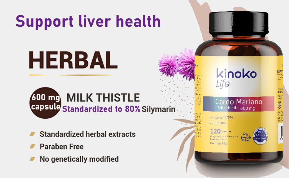 MARIENDISTEL 120 Kapseln | 600 mg pro veganer Kapsel | Ohne Magnesiumstearat | Glutenfrei DETOX