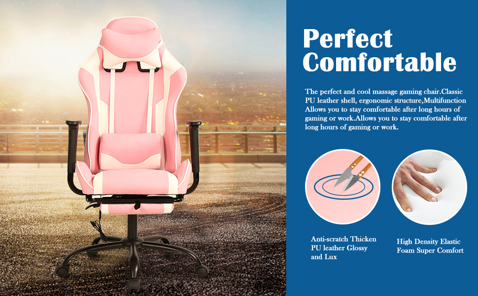 Gaming Chair, Video Game Chair, Cheap Computer Gaming Chair PU Leather High Back PC