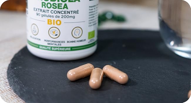 Rhodiola Rosea Bio gélules Extrait Concentré Relaxation Humeur Énergie Amoseeds Super-Aliments Bio