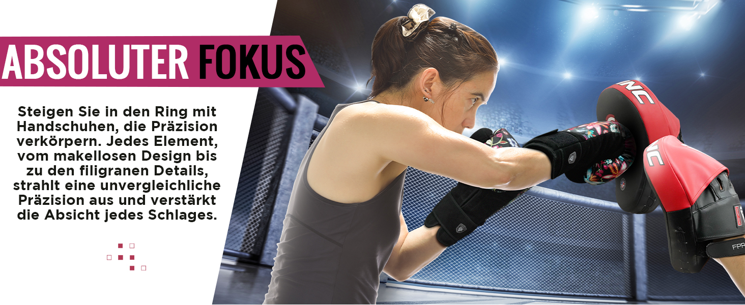 RDX Boxhandschuhe Frauen Damen, Kickboxen Muay Thai Sparring