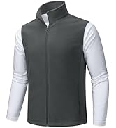 TACVASEN Men's Fleece Vest Zip Up Lightweight Vests Outerwear with Pockets Winter Warm Sleeveless...