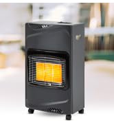 Heidenfeld Gas Heizstrahler Inferno GH100 - 4200 Watt - inkl. Gasdruckregler und Gasschlauch - Pl...