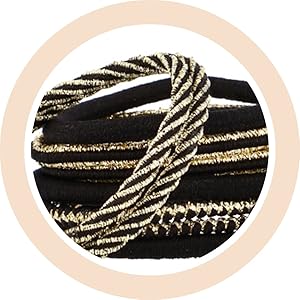 Elastique Noirs et dorés DESSANGE