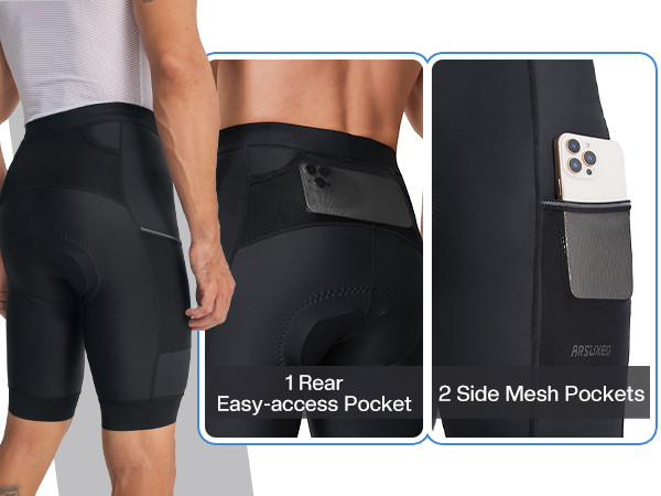 ARSUXEO　MTBショーツ　XLサイズ Amazon.com: ARSUXEO Men's Padded Bike Shorts Cycling Shorts