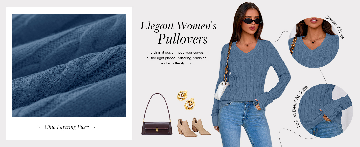 PRETTYGARDEN womens sweaters long sleeve cable knit sweater women fall tops trendy