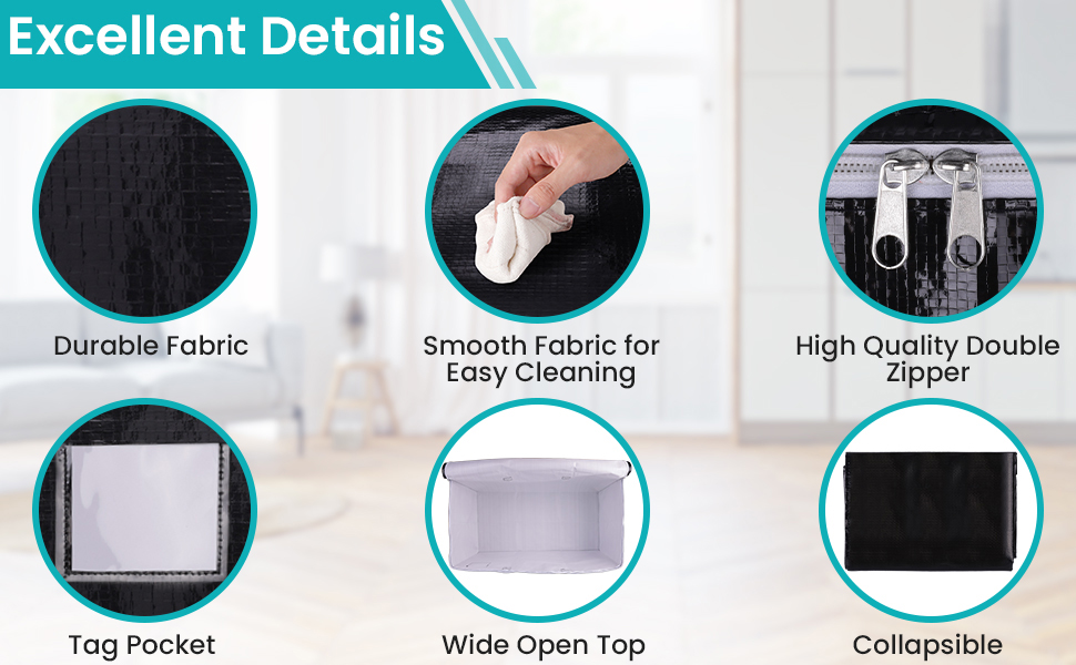 EpicTotes Extra Large Moving BoxesMoving Bags with Zipper