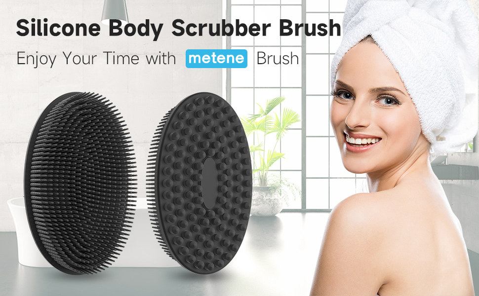 Metene 2 Pack Silicone Body Scrubber, Exfoliating Body