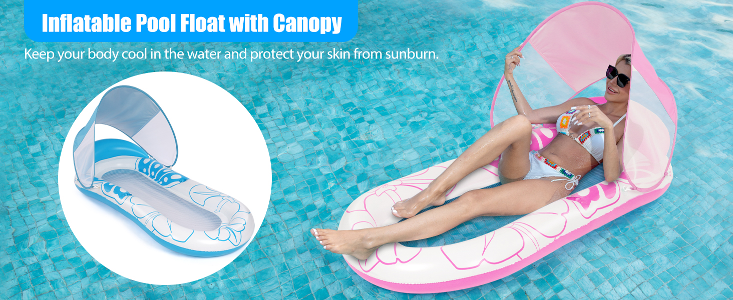 pool float with canopy